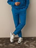 Xint Mavi Pamuk Dokulu Regular Fit Sweat Pantolon