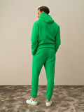 Xint Yeşil Pamuk Dokulu Regular Fit Sweat Pantolon