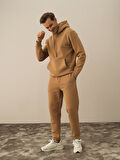 Xint Camel Pamuk Dokulu Regular Fit Sweat Pantolon