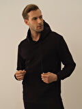 Xint Siyah Pamuk Dokulu Regular Fit Sweatshirt