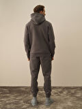 Xint Koyu Gri Pamuk Dokulu Regular Fit Sweatshirt