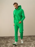 Xint Yeşil Pamuk Dokulu Regular Fit Sweatshirt