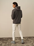 Xint Koyu Gri Pamuk Dokulu Regular Fit Sweatshirt
