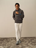 Xint Koyu Gri Pamuk Dokulu Regular Fit Sweatshirt