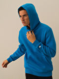Xint Mavi Pamuk Dokulu Regular Fit Sweatshirt