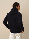 Xint Lacivert Pamuk Dokulu Regular Fit Sweatshirt