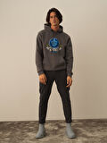 Xint Koyu Gri Pamuk Dokulu Regular Fit Sweatshirt