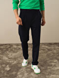 Xint Lacivert Pamuk Dokulu Slim Fit Jogger Pantolon