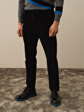 Xint Siyah Pamuk Dokulu Regular Fit Jogger Pantolon