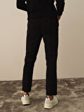 Xint Siyah Esnek Dokulu Regular Fit Jogger Pantolon
