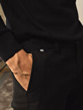 Xint Siyah Esnek Dokulu Regular Fit Jogger Pantolon