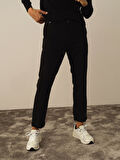 Xint Siyah Esnek Dokulu Regular Fit Jogger Pantolon