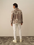 Xint Camel Pamuk Dokulu Regular Fit Gömlek