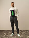 Xint Koyu Gri Dokulu Esnek Dokulu Regular Fit Jogger Pantolon