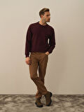 Xint Camel Pamuk Dokulu Slim Fit Pantolon