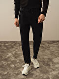 Xint Siyah Pamuk Dokulu Regular Fit Jogger Pantolon