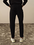 Xint Siyah Pamuk Dokulu Slim Fit Pantolon