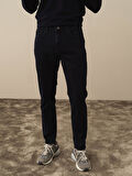 Xint Lacivert Pamuk Dokulu Slim Fit Pantolon