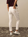 Xint Ekru Pamuk Dokulu Oversize Sweat Pantolon