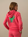 Xint Pembe Pamuk Dokulu Oversize Sweatmont