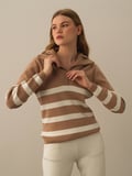 Xint Camel Formunu Koruyan Oversize Kazak