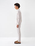 Naturel Regular Fit Keten Pantolon