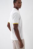 Xint Erkek Ekru Yakalı T-shirt 502085   