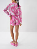 Pembe Oversize  Şort