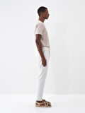 Taş Rengi Slim Fit Pamuklu Tişört