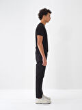 Siyah Slim Fit Pamuklu Tişört