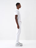 Beyaz Regular Fit Pamuklu Sweat Pantolon