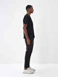 Siyah Regular Fit Pamuklu Tişört