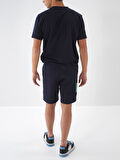 Lacivert Slim Fit Pamuklu Şort
