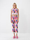Pembe Regular Fit Pamuklu Pantolon