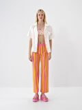 Pembe Regular Fit Pamuklu Pantolon