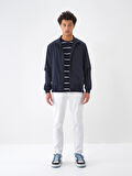 Lacivert Regular Fit Pamuklu Mont