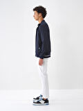 Lacivert Regular Fit Pamuklu Mont