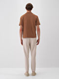 Xint Camel Pamuk Dokulu Regular Fit Tişört
