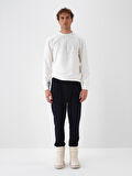Xint Lacivert Esnek Dokulu Regular Fit Jogger Pantolon