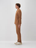 Xint Camel Pamuk Dokulu Regular Fit Sweat Pantolon