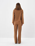 Xint Camel Pamuk Dokulu Oversize Sweat Pantolon