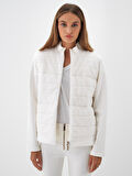 Xint Ekru Pamuk Dokulu Regular Fit Sweatmont