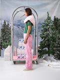 Xint Pembe Formunu Koruyan Oversize Pantolon