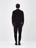 Xint Siyah Pamuk Dokulu Regular Fit Sweatshirt