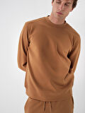 Xint Camel Pamuk Dokulu Regular Fit Sweatshirt