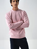 Xint Pembe Pamuk Dokulu Regular Fit Sweatshirt
