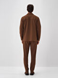 Xint Camel Esnek Dokulu Regular Fit Ceket