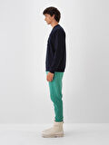 Xint Lacivert Pamuk Dokulu Regular Fit Sweatshirt