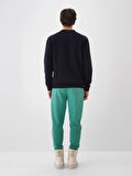 Xint Lacivert Pamuk Dokulu Regular Fit Sweatshirt