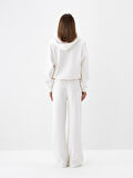Xint Ekru Pamuk Dokulu Oversize Sweat Pantolon